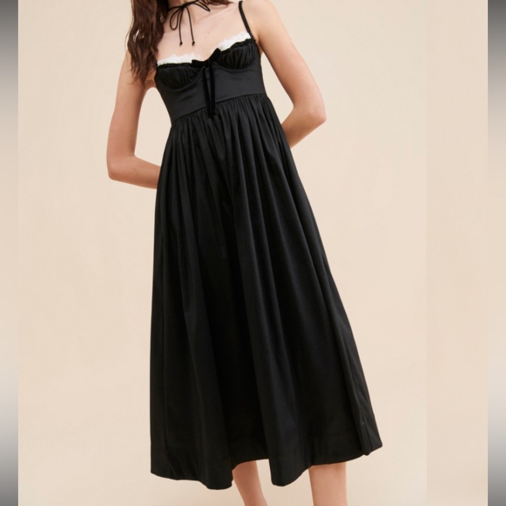 For Love And Lemons Black Midi Dress